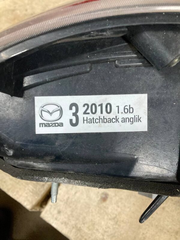 Фара задня ліва, стоп Mazda 3 хетчбек 2009-2013 (BBN7 51 160) - Зображення 3